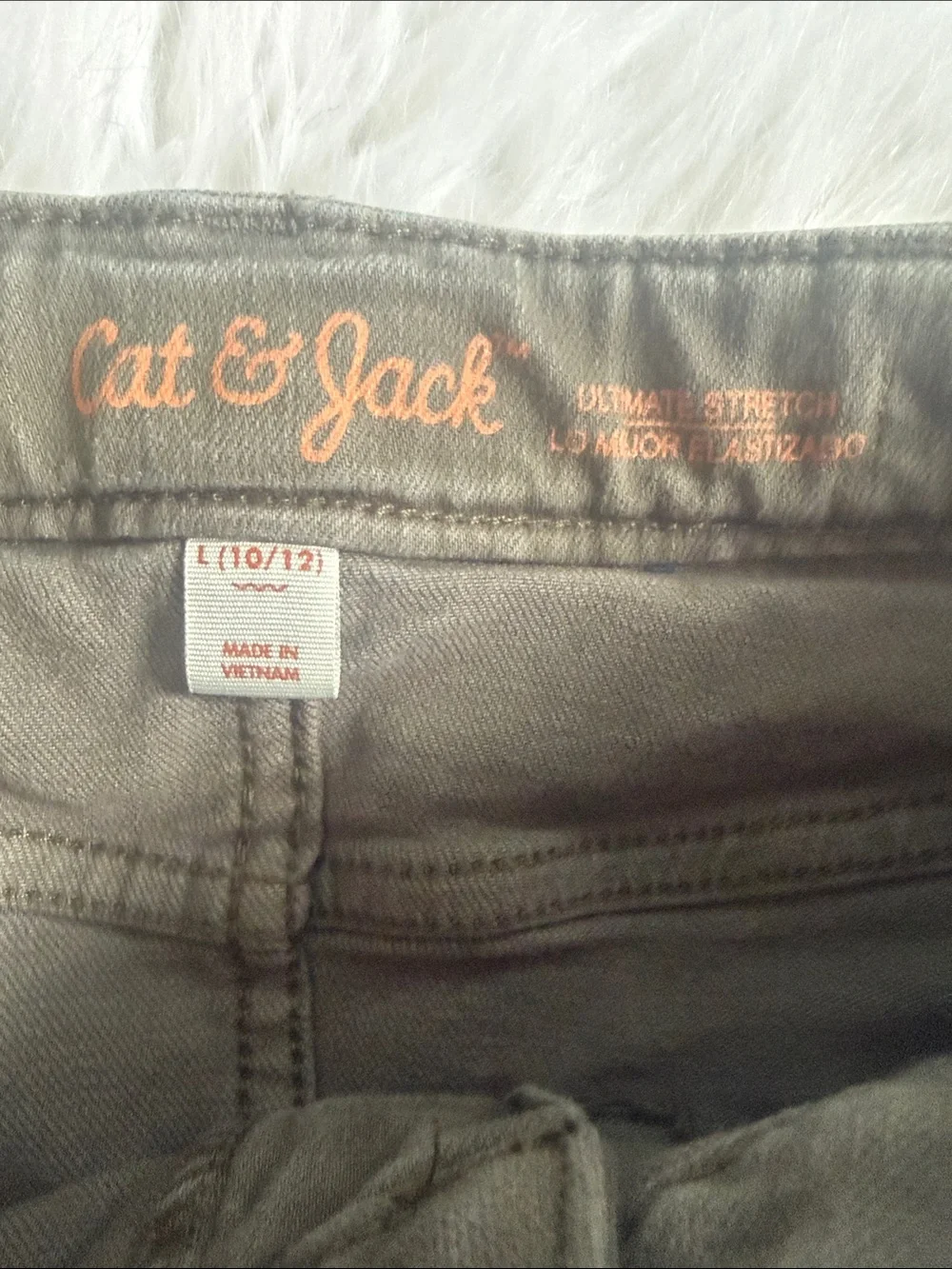 Cat & Jack Olive Green Cargo Mini Skirt